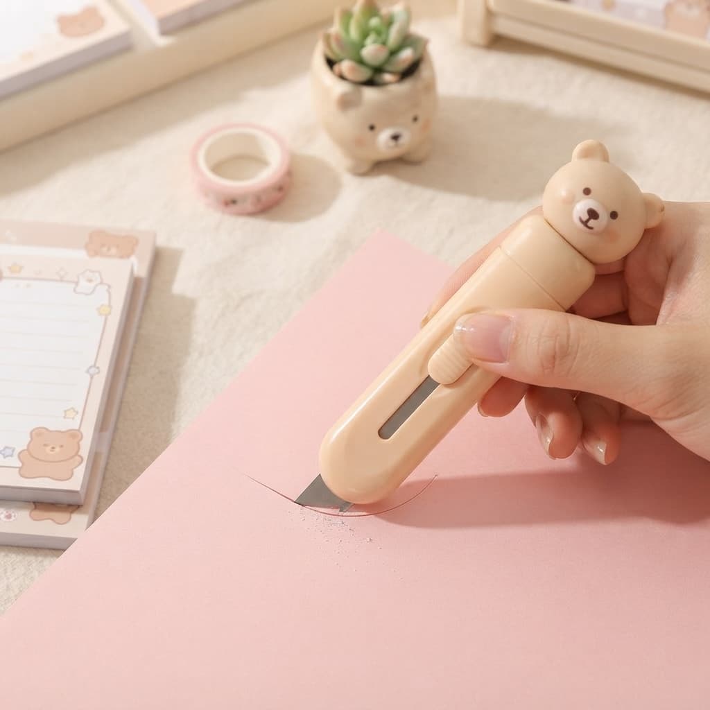 Dingli Pro Series Kawaii Teddy Bear Mini Utility Cutter