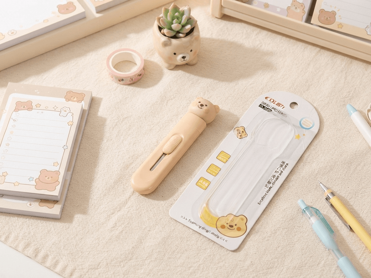 Dingli Pro Series Kawaii Teddy Bear Mini Utility Cutter